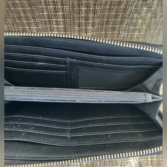 The Sak Black Crochet Knit Zip Wallet - Picture 3 of 3